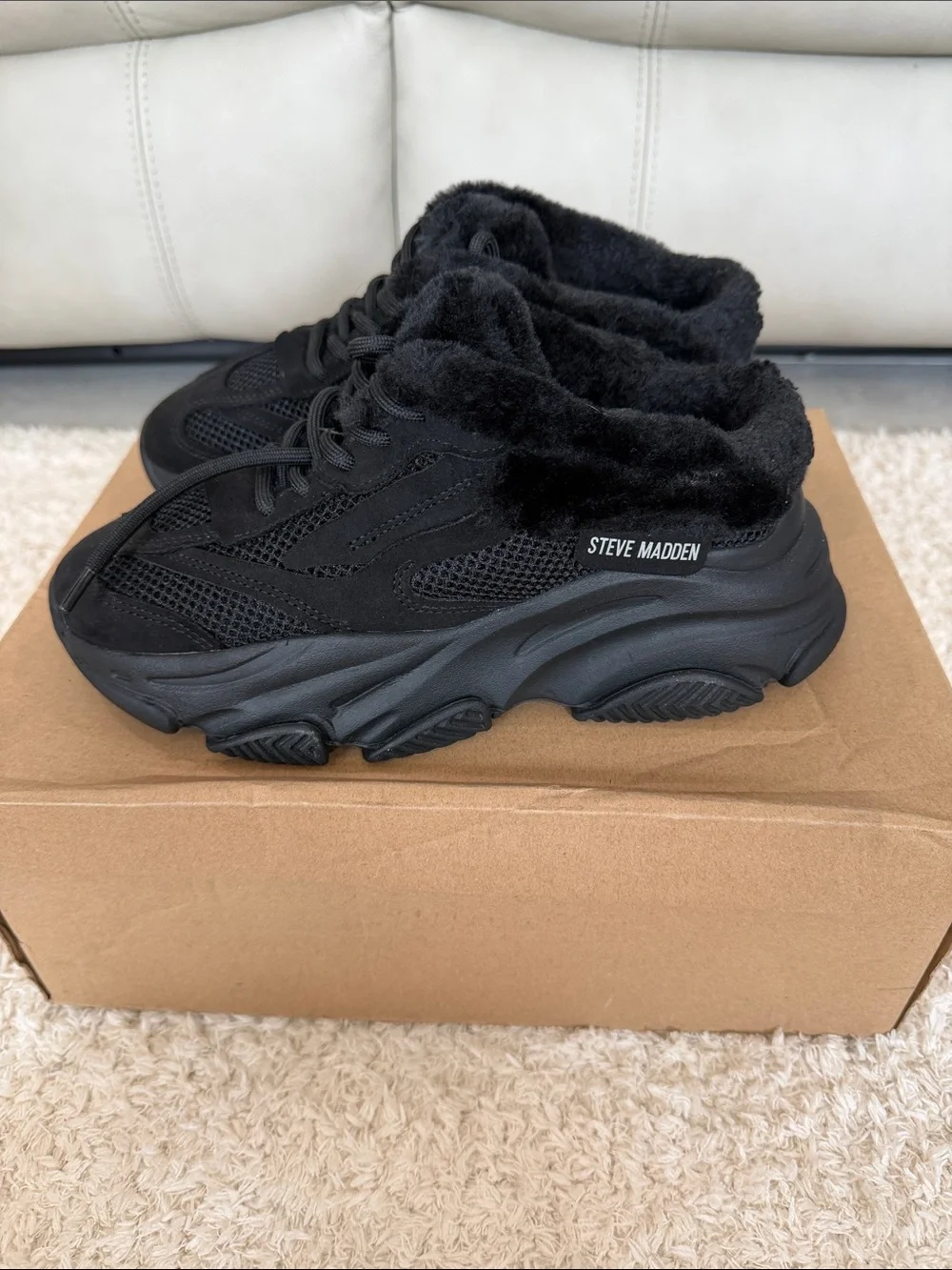 Steve Madden Women's Fleece-Lined Chunky Sneaker